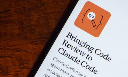 Mexico City, MEXICO - Mar 23 2026 : Smartphone showing a Claude article about code review.